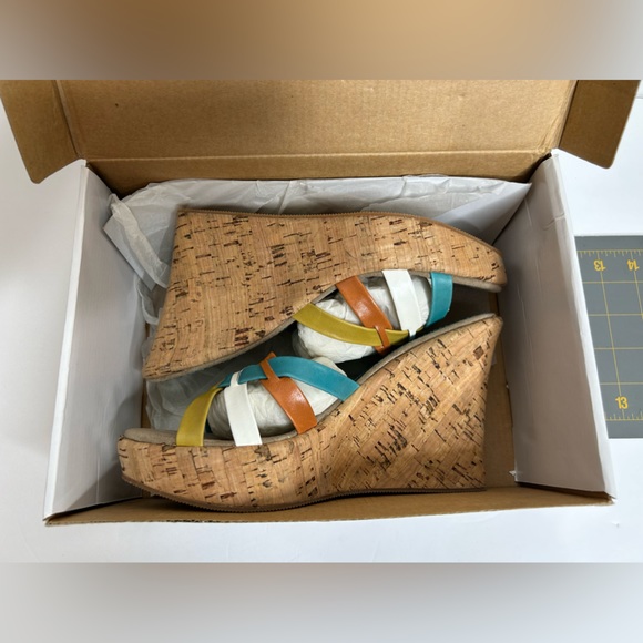 Steve Madden multi color wedge - Kalliee multi Size 7.5 - Picture 2 of 9